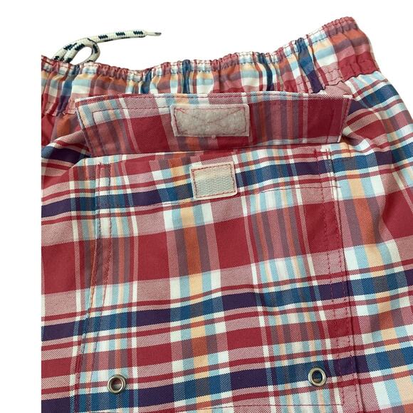 Brooks Brothers Preppy Toe Waist Plaid Mesh Lined Pockets Swim Trunks Size XL - Picture 3 of 7